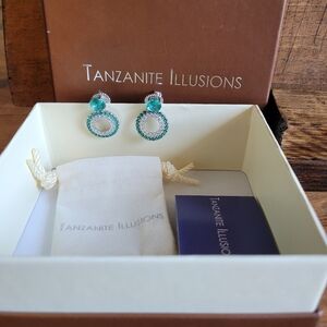Tanzanian on 925 Sterling Silver Setting Earrings